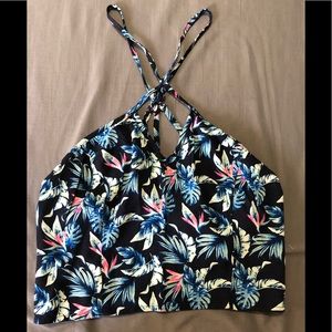 Hollister floral crop top
